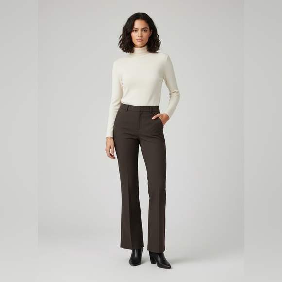 Karen Kane Pants - Karen Kane brown pant wide Leg 4 polyester rayon spandex side pockets belt loops